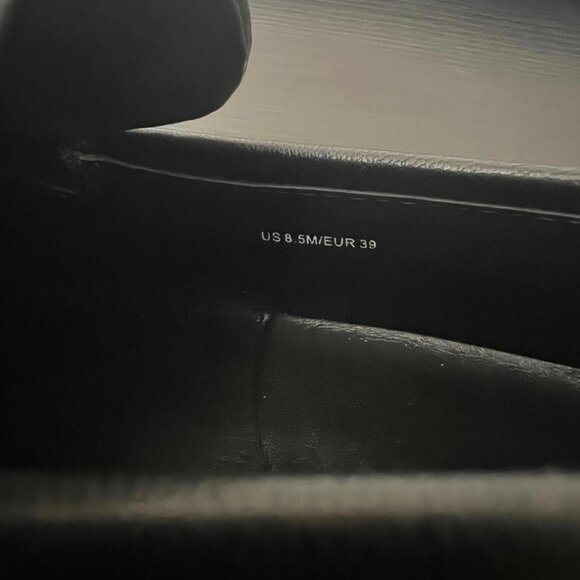 VINCE Robin Leather Loafer Dress Shoe Black Preppy Work Size 8.5 - Picture 6 of 10